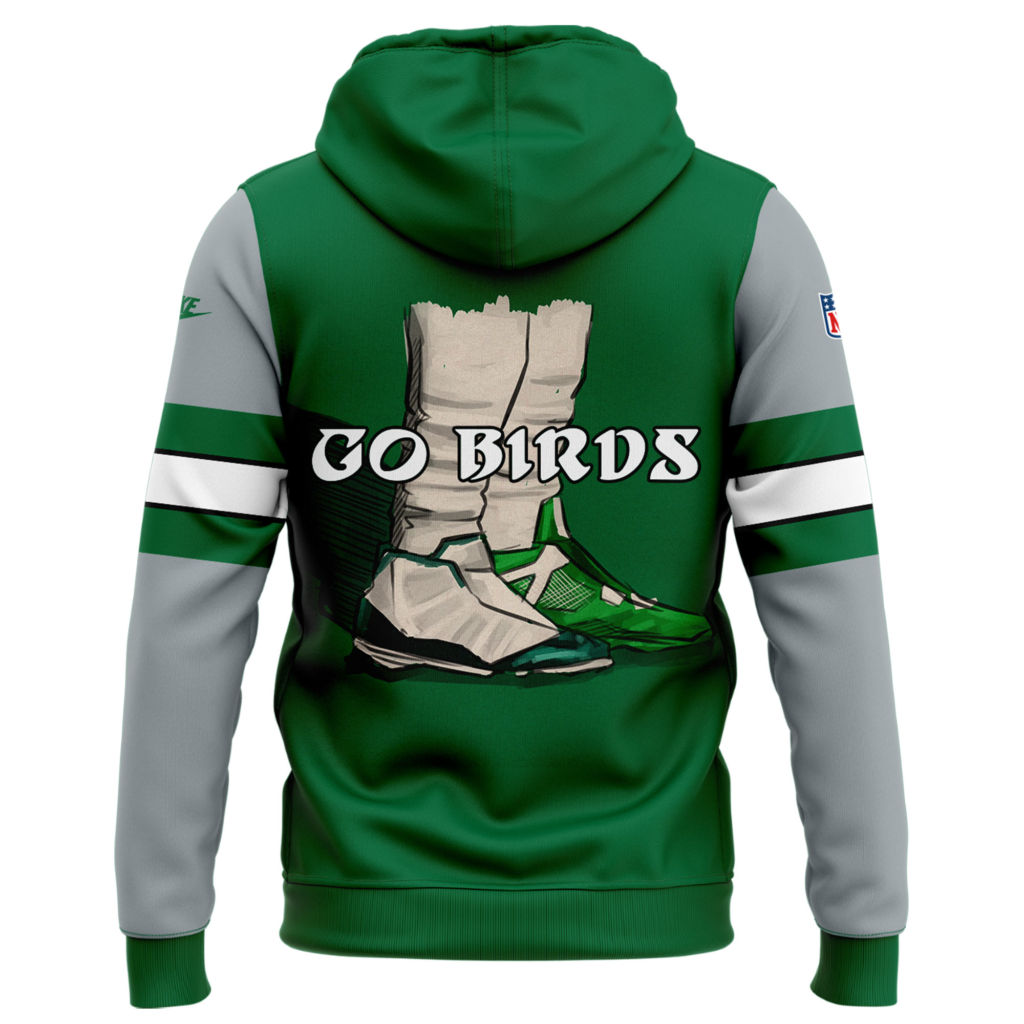 Philadelphia Eagles Two Shoes Throwback Zip Hoodie 2024 - Famjoys Philadelphia Eagles Two Shoes Throwback Zip Hoodie 2024 - Famjoys