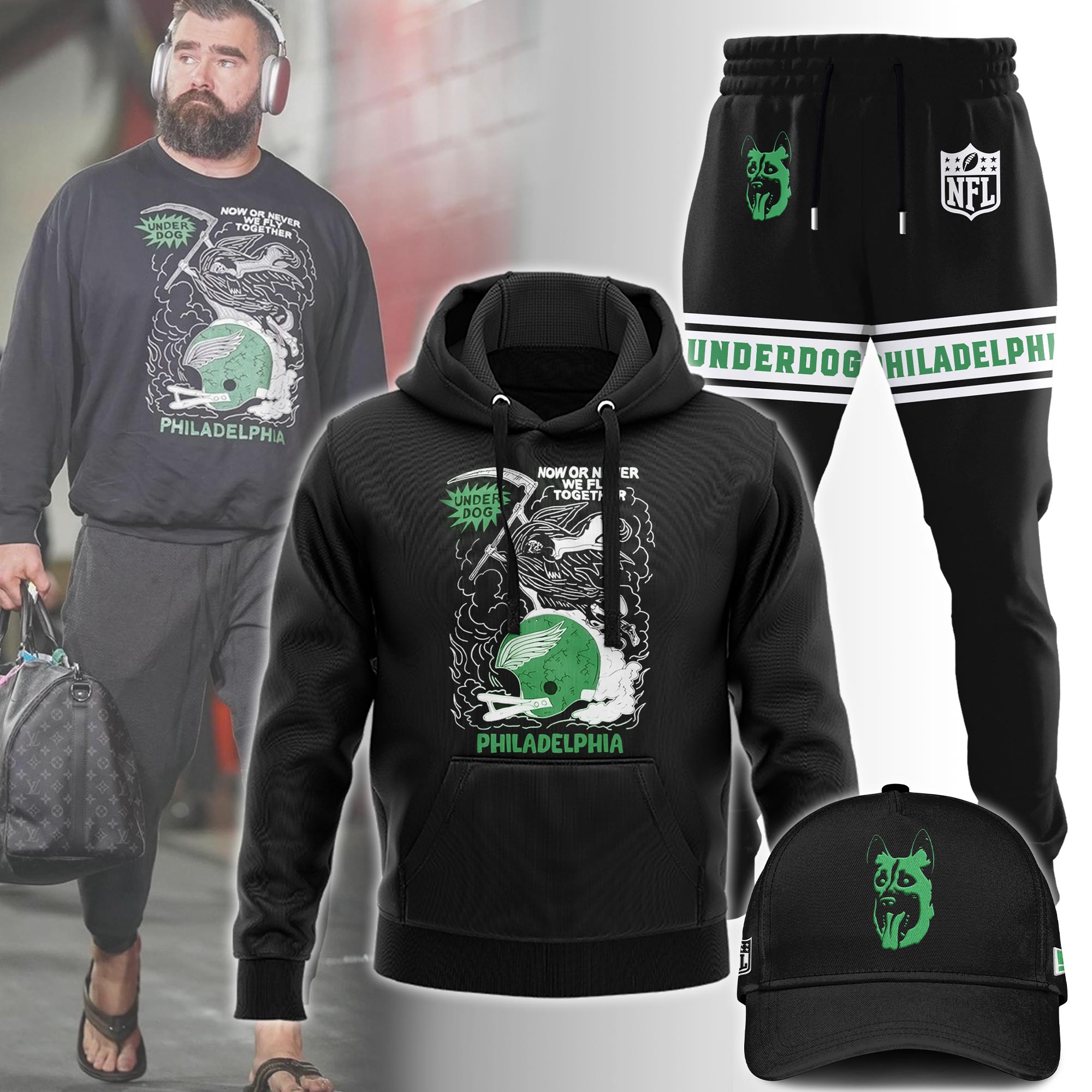Philadelphia Eagles Underdog Hoodie - Famjoys Philadelphia Eagles Underdog Hoodie - Famjoys