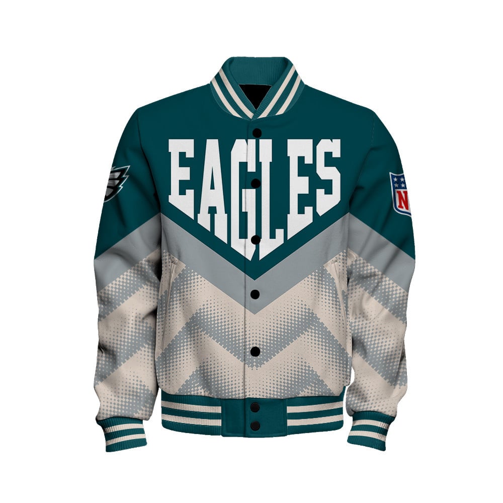 Philadelphia Eagles - We Are One Unisex Varsity Jacket - Famjoys Philadelphia Eagles - We Are One Unisex Varsity Jacket - Famjoys