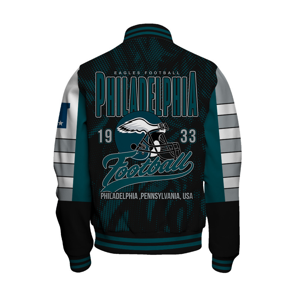 Philadelphia Eagles - Wear Your Passion Unisex Varsity Jacket - Famjoys Philadelphia Eagles - Wear Your Passion Unisex Varsity Jacket - Famjoys