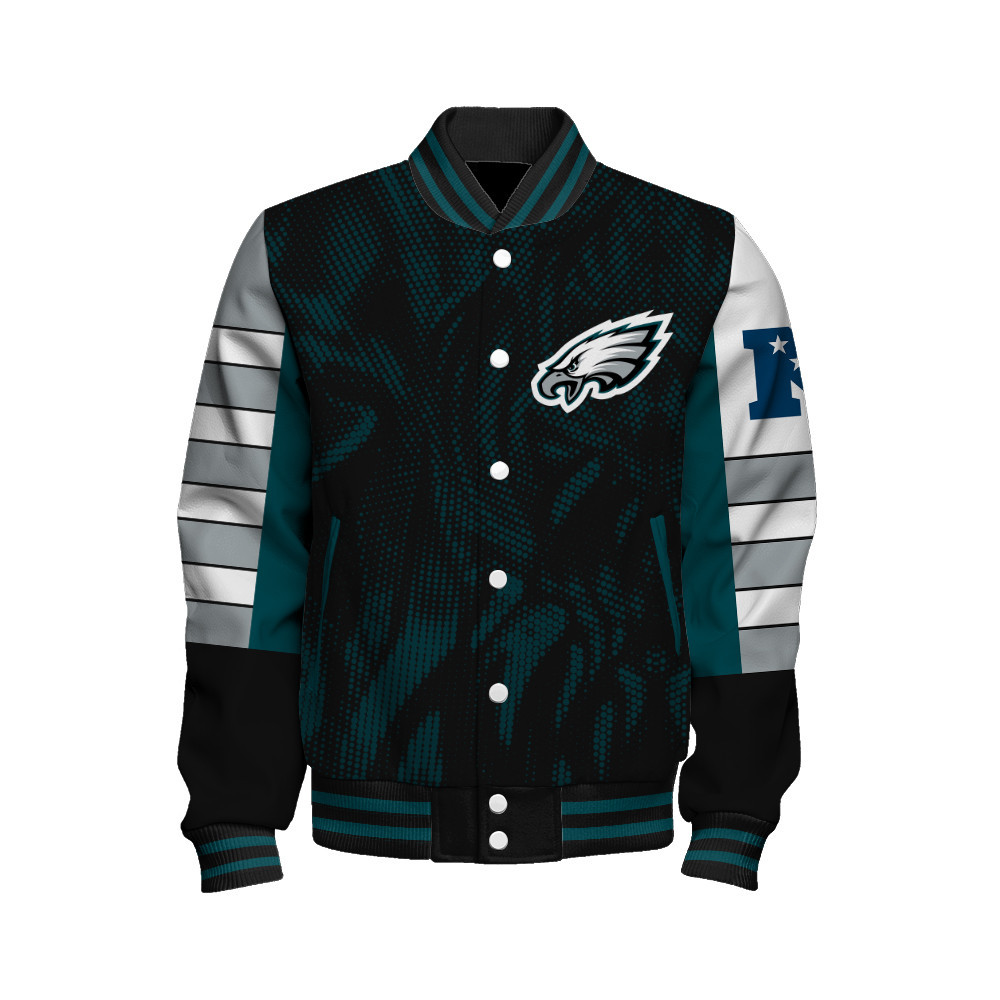 Philadelphia Eagles - Wear Your Passion Unisex Varsity Jacket - Famjoys Philadelphia Eagles - Wear Your Passion Unisex Varsity Jacket - Famjoys