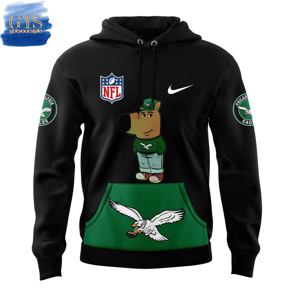 Philadelphia Eagles x Chill Guy Special Edition Hoodie - Famjoys Philadelphia Eagles x Chill Guy Special Edition Hoodie - Famjoys