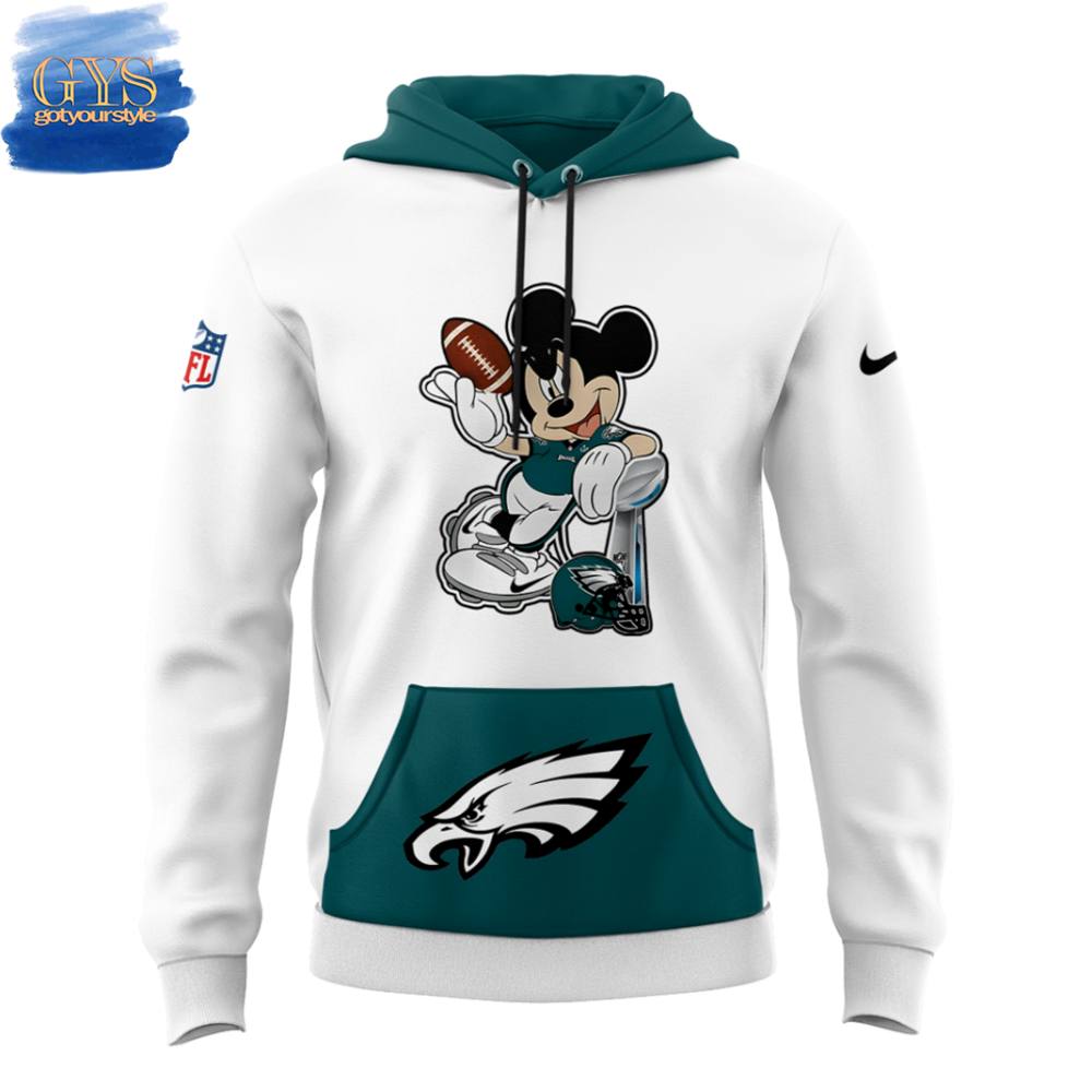 Philadelphia Eagles x Disney Mickey Mouse Hoodie - Famjoys Philadelphia Eagles x Disney Mickey Mouse Hoodie - Famjoys