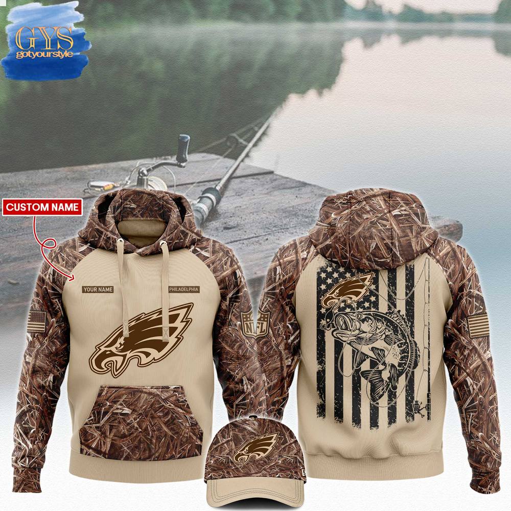 Philadelphia Eagles x Fishing Hoodie - Famjoys Philadelphia Eagles x Fishing Hoodie - Famjoys