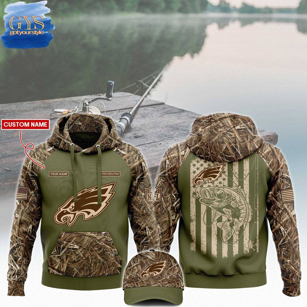 Philadelphia Eagles x Fishing Hoodie - Famjoys Philadelphia Eagles x Fishing Hoodie - Famjoys