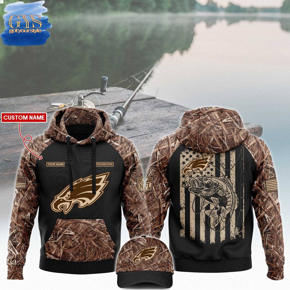 Philadelphia Eagles x Fishing Hoodie - Famjoys Philadelphia Eagles x Fishing Hoodie - Famjoys