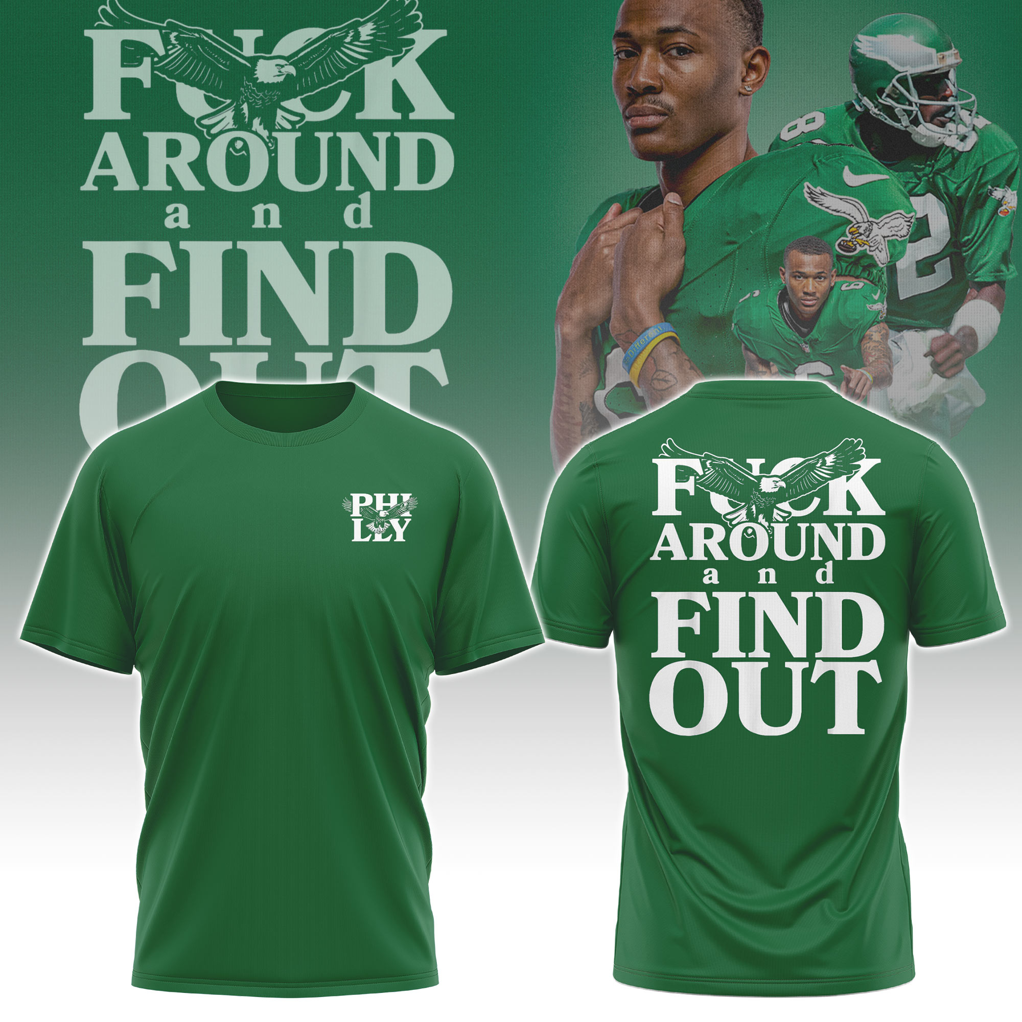 Philadelphia Eagles x Fuck Around and Find Out T-Shirt - Famjoys Philadelphia Eagles x Fuck Around and Find Out T-Shirt - Famjoys