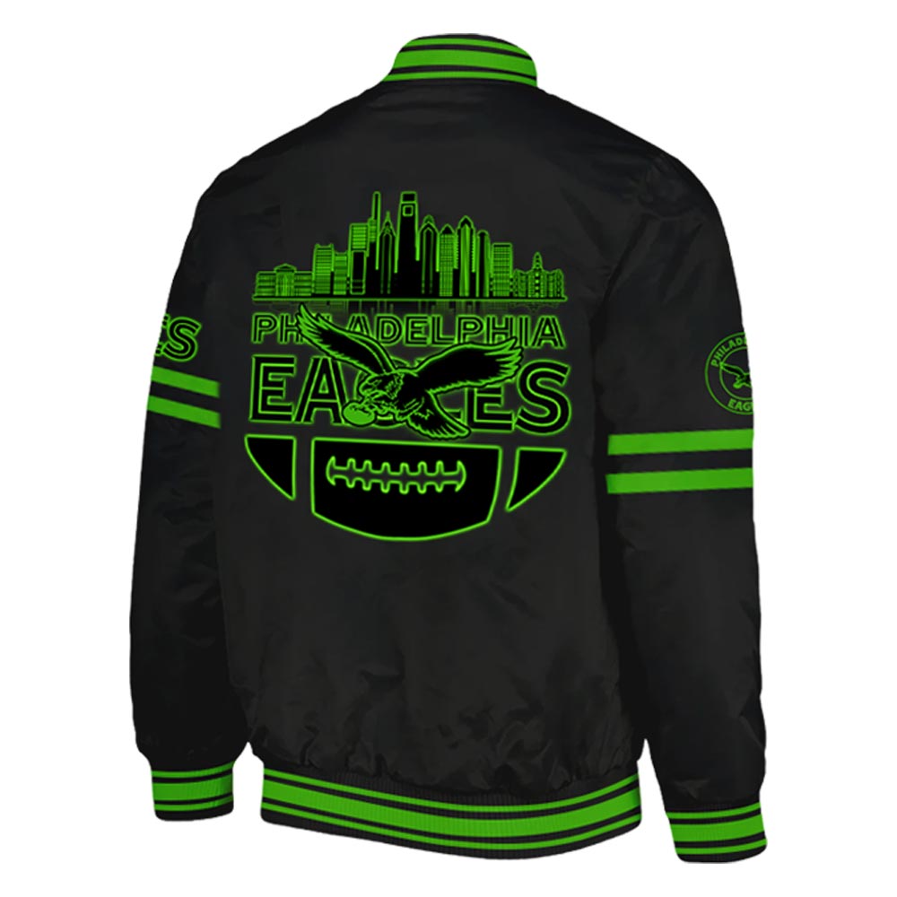 Philadelphia Eagles x Kelly Green Bomber 2025 - Famjoys Philadelphia Eagles x Kelly Green Bomber 2025 - Famjoys