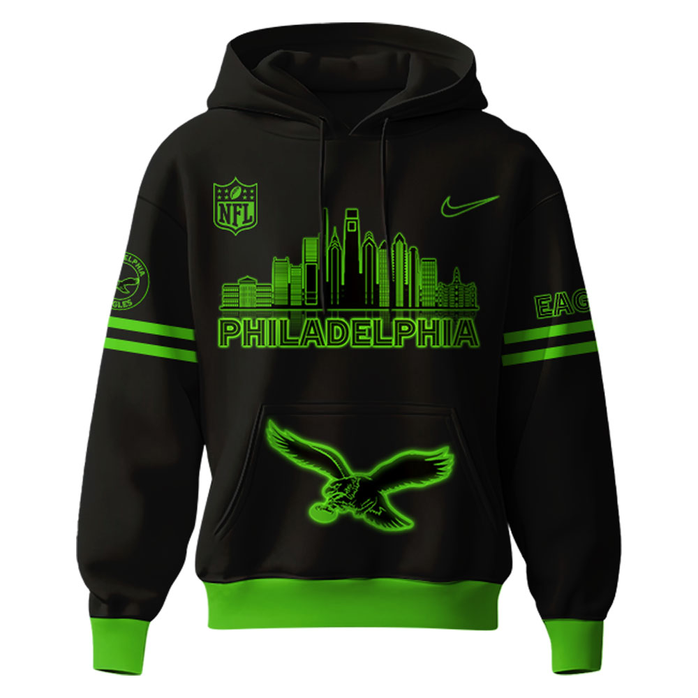 Philadelphia Eagles x Kelly Green Hoodie 2025 - Famjoys Philadelphia Eagles x Kelly Green Hoodie 2025 - Famjoys