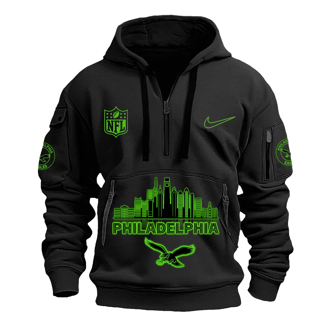 Philadelphia Eagles x Kelly Green New Hoodie 2025 - Famjoys Philadelphia Eagles x Kelly Green New Hoodie 2025 - Famjoys