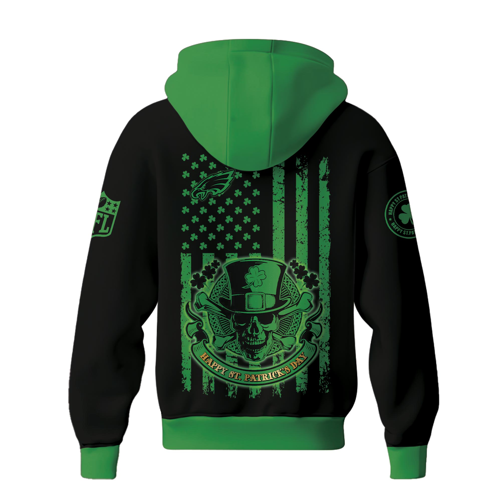 Philadelphia Eagles x StPatrick Day Hoodie - Famjoys Philadelphia Eagles x StPatrick Day Hoodie - Famjoys