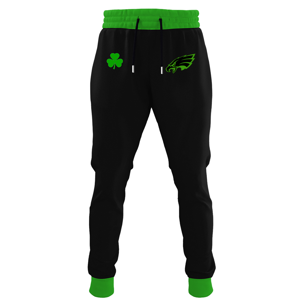 Philadelphia Eagles x StPatrick'Day Zip Hoodie - Famjoys Philadelphia Eagles x StPatrick'Day Zip Hoodie - Famjoys