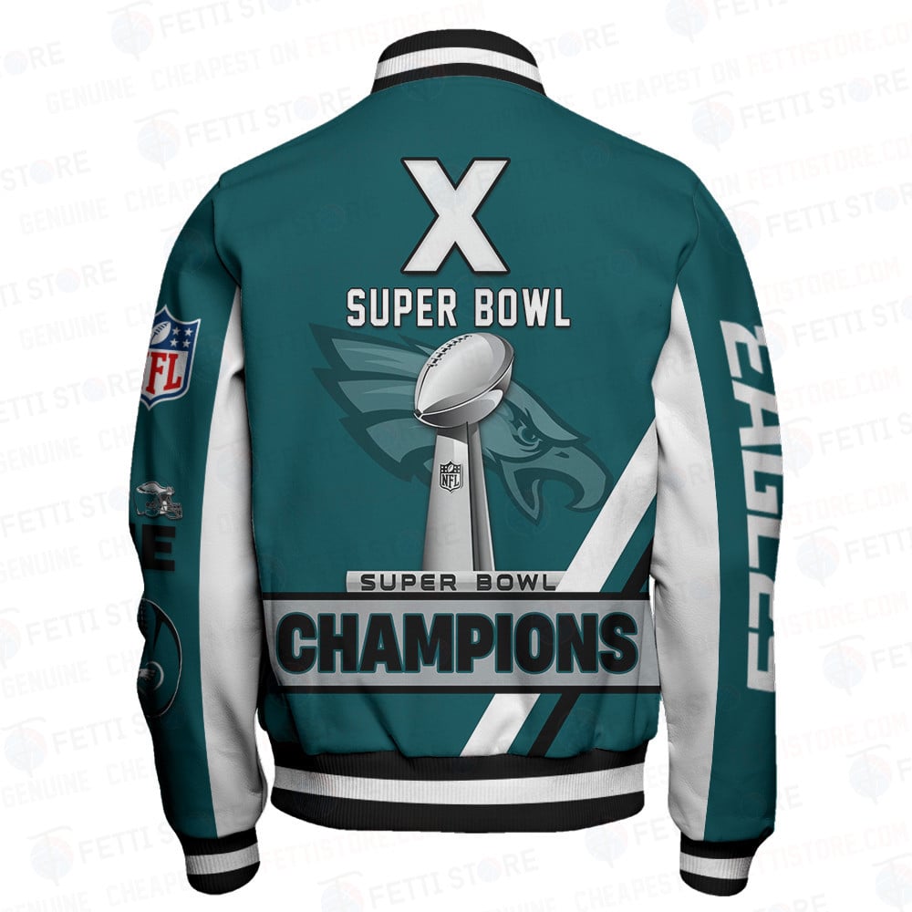 Philadelphia Eagles X Super Bowl Champions Design Varsity Jacket - Famjoys Philadelphia Eagles X Super Bowl Champions Design Varsity Jacket - Famjoys