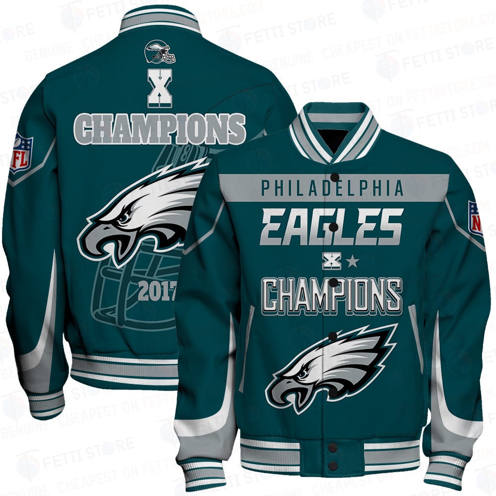 Philadelphia Eagles X Super Bowl Champions Varsity Jacket - Famjoys Philadelphia Eagles X Super Bowl Champions Varsity Jacket - Famjoys