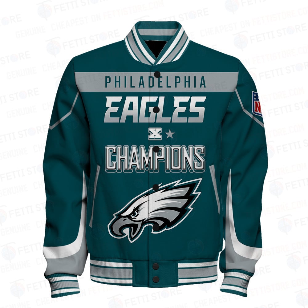 Philadelphia Eagles X Super Bowl Champions Varsity Jacket - Famjoys Philadelphia Eagles X Super Bowl Champions Varsity Jacket - Famjoys