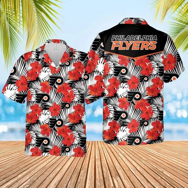 Philadelphia Flyers Hawaiian Shirt, Beach Shorts 