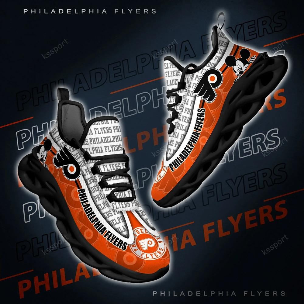 Philadelphia Flyers Max Soul Clunky Sneakers - Famjoys Philadelphia Flyers Max Soul Clunky Sneakers - Famjoys