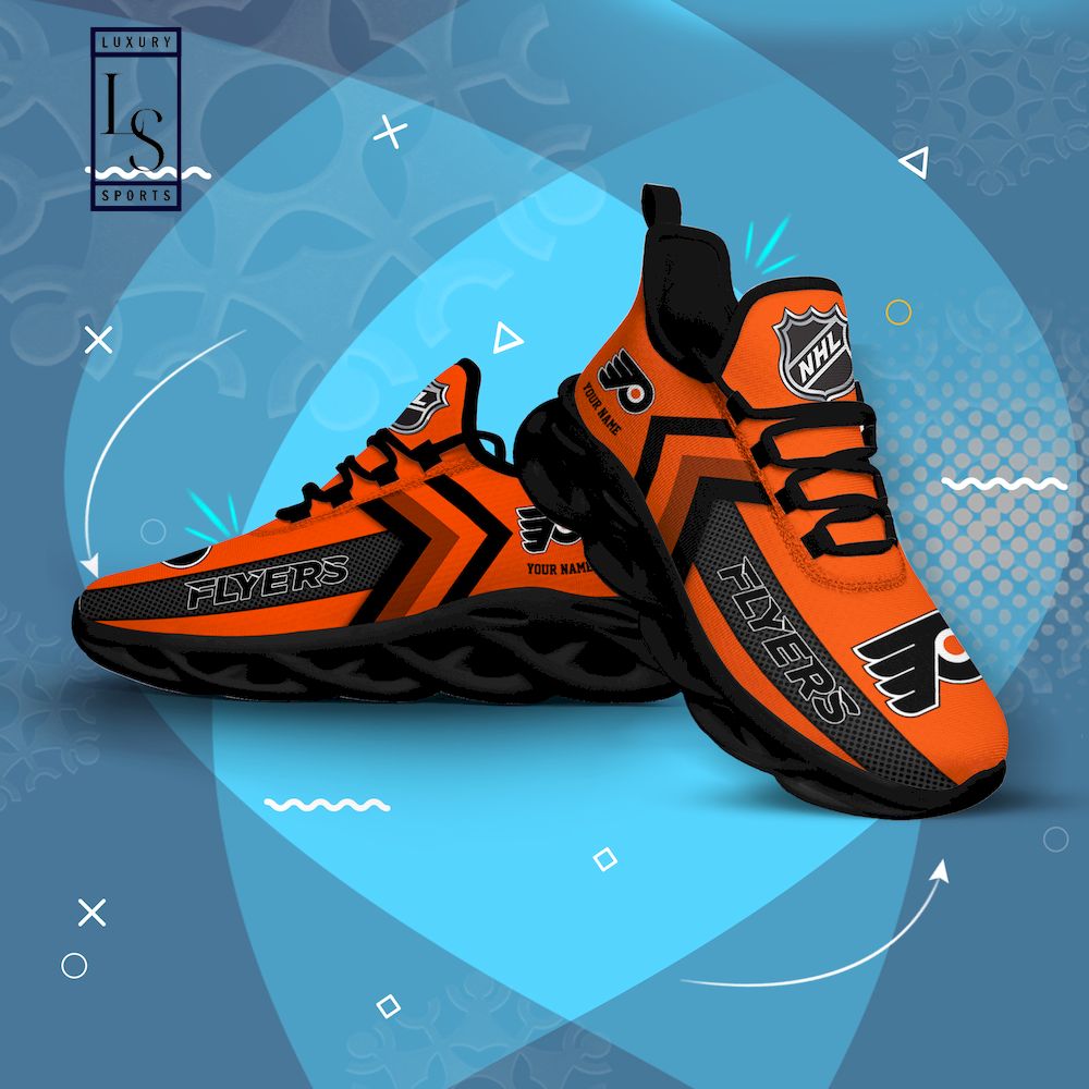 Philadelphia Flyers NHL Personalized Max Soul Shoes - Famjoys Philadelphia Flyers NHL Personalized Max Soul Shoes - Famjoys