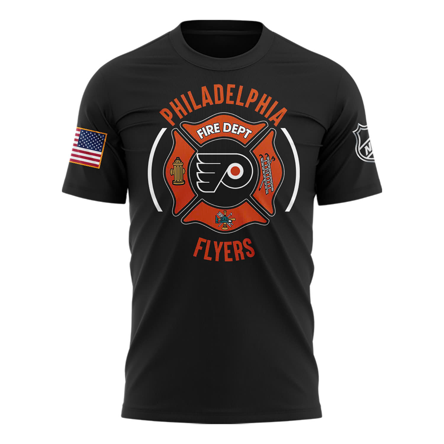 Philadelphia Flyers x Firefighter Appreciation Night Premium Tee - Famjoys Philadelphia Flyers x Firefighter Appreciation Night Premium Tee - Famjoys