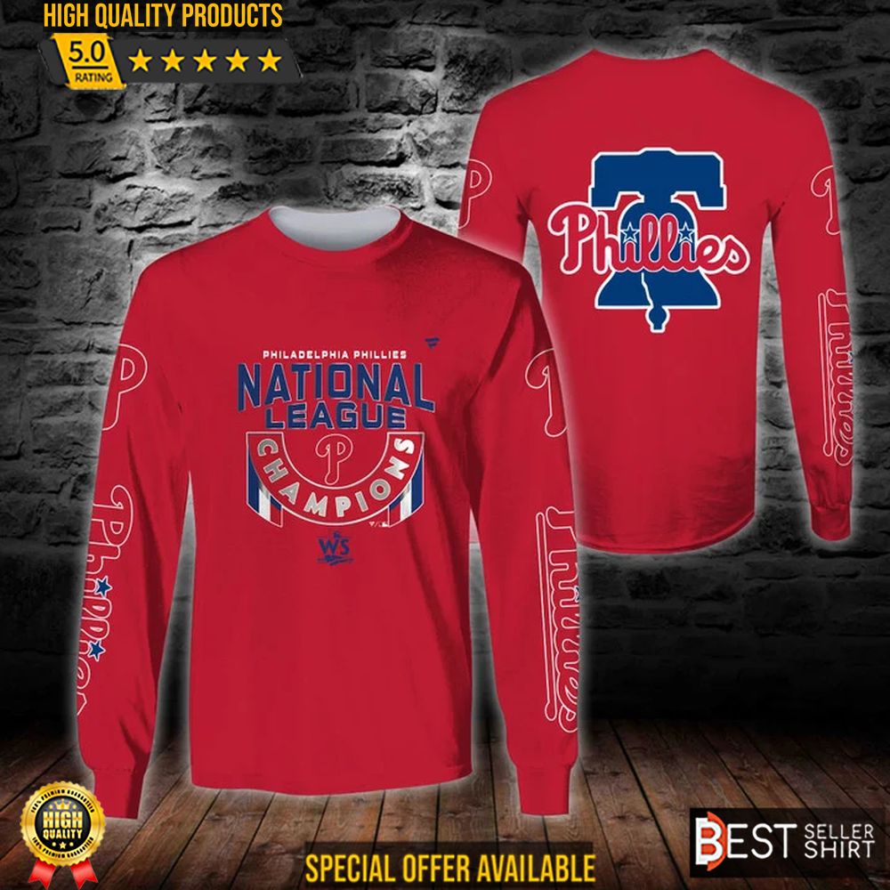 Philadelphia Philies Sweatshirts Phillies National League Champions 3d Hoodies - Famjoys Philadelphia Philies Sweatshirts Phillies National League Champions 3d Hoodies - Famjoys