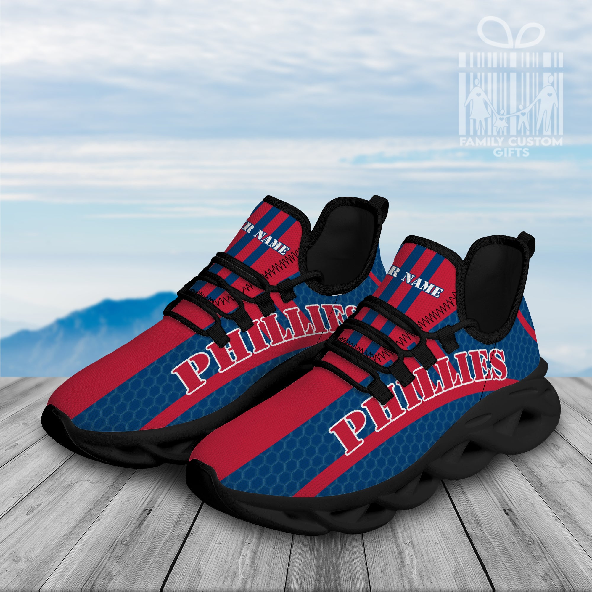 Philadelphia Phillies Custom Baseball Personalized Max Soul Sneakers Running Sport Shoes - Famjoys Philadelphia Phillies Custom Baseball Personalized Max Soul Sneakers Running Sport Shoes - Famjoys