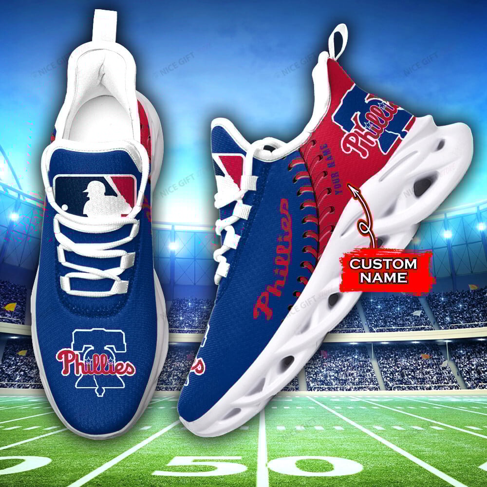 Philadelphia Phillies Custom Name Max Soul Shoes MSS-G3I6 - Famjoys Philadelphia Phillies Custom Name Max Soul Shoes MSS-G3I6 - Famjoys