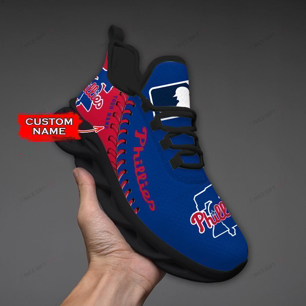 Philadelphia Phillies Custom Name Max Soul Shoes MSS-G3I6 - Famjoys Philadelphia Phillies Custom Name Max Soul Shoes MSS-G3I6 - Famjoys