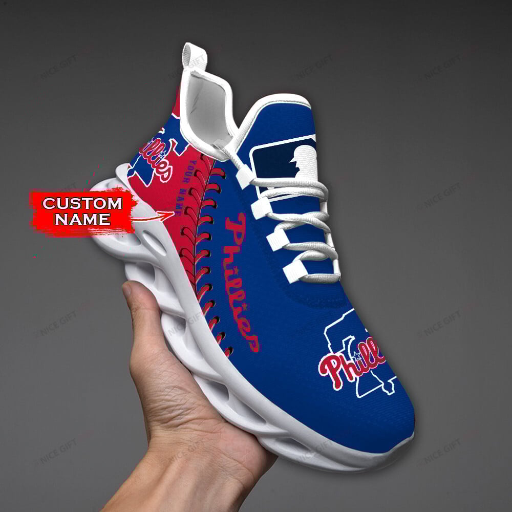 Philadelphia Phillies Custom Name Max Soul Shoes MSS-G3I6 - Famjoys Philadelphia Phillies Custom Name Max Soul Shoes MSS-G3I6 - Famjoys