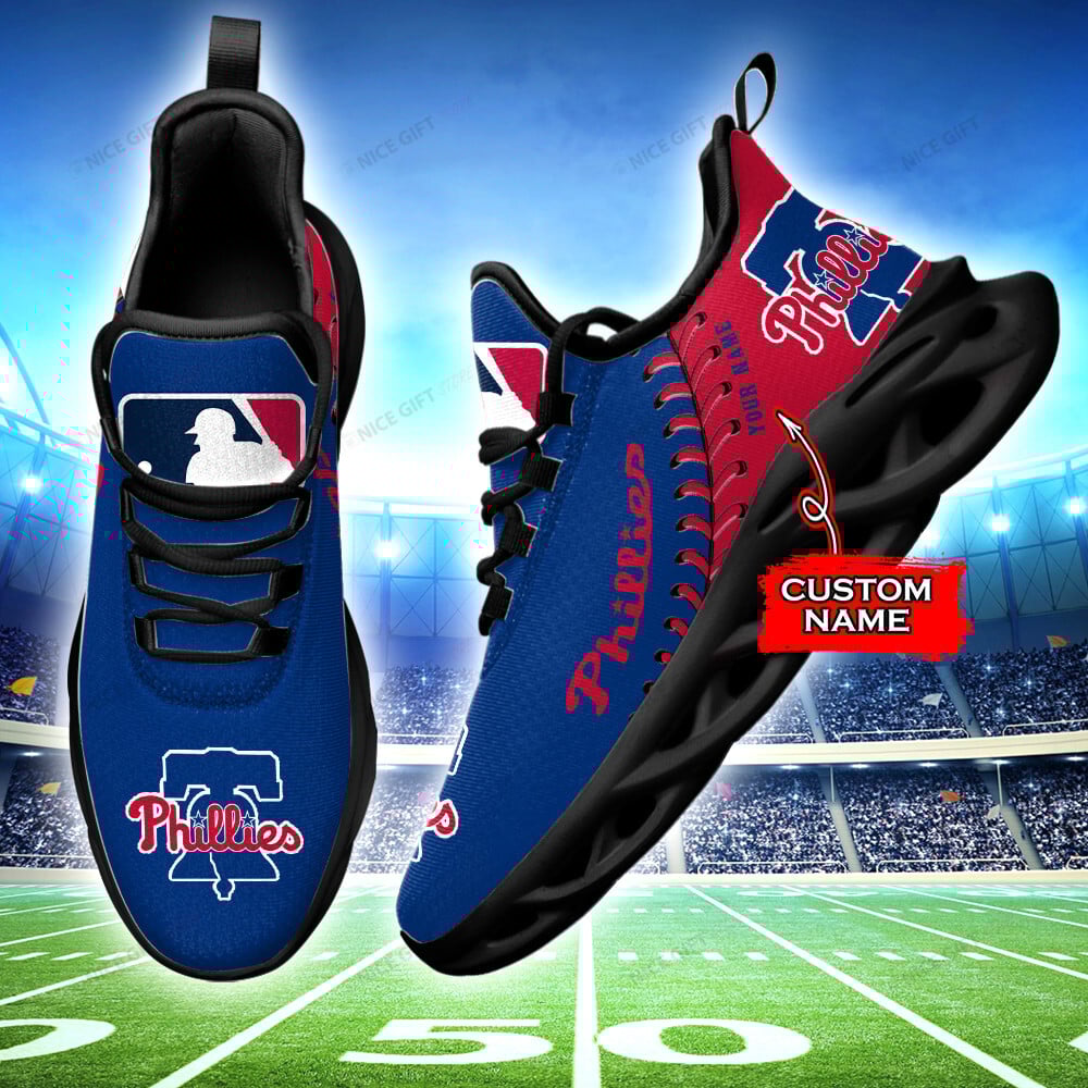 Philadelphia Phillies Custom Name Max Soul Shoes MSS-G3I6 - Famjoys Philadelphia Phillies Custom Name Max Soul Shoes MSS-G3I6 - Famjoys