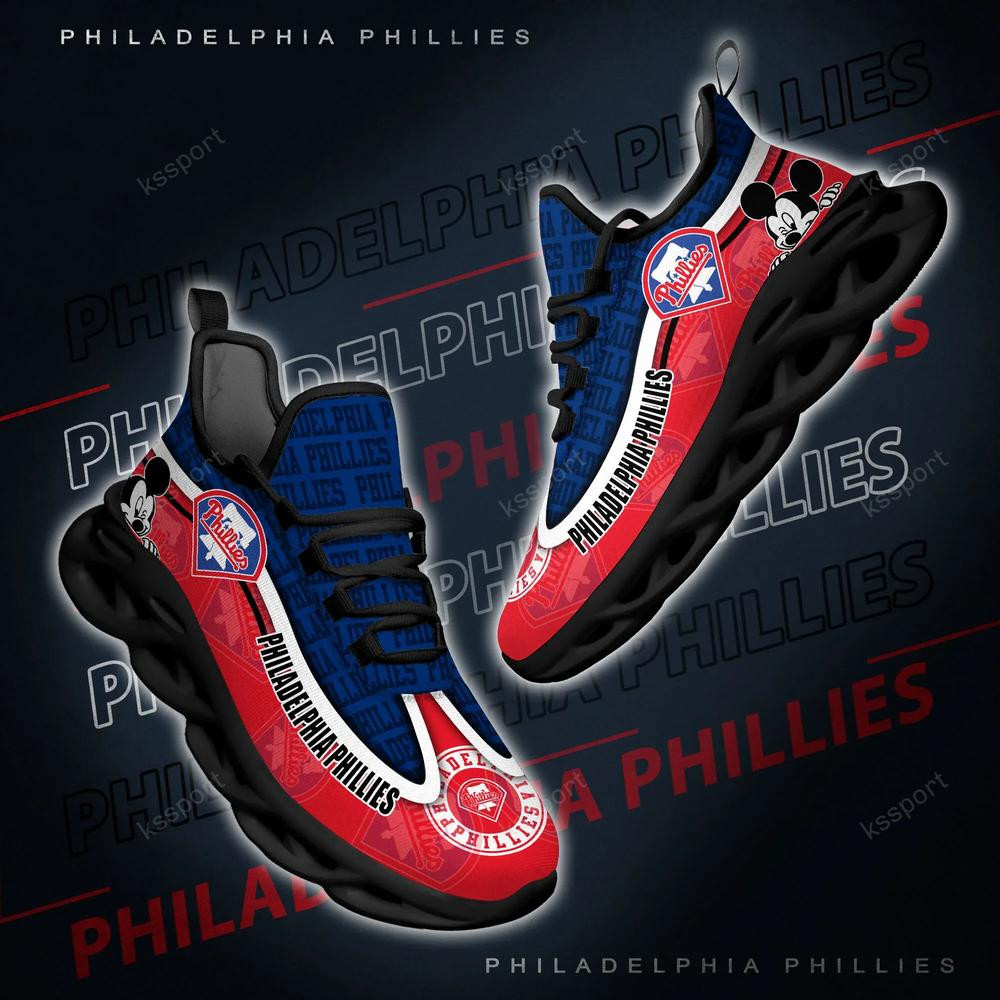 Philadelphia Phillies Max Soul Clunky Sneakers - Famjoys Philadelphia Phillies Max Soul Clunky Sneakers - Famjoys