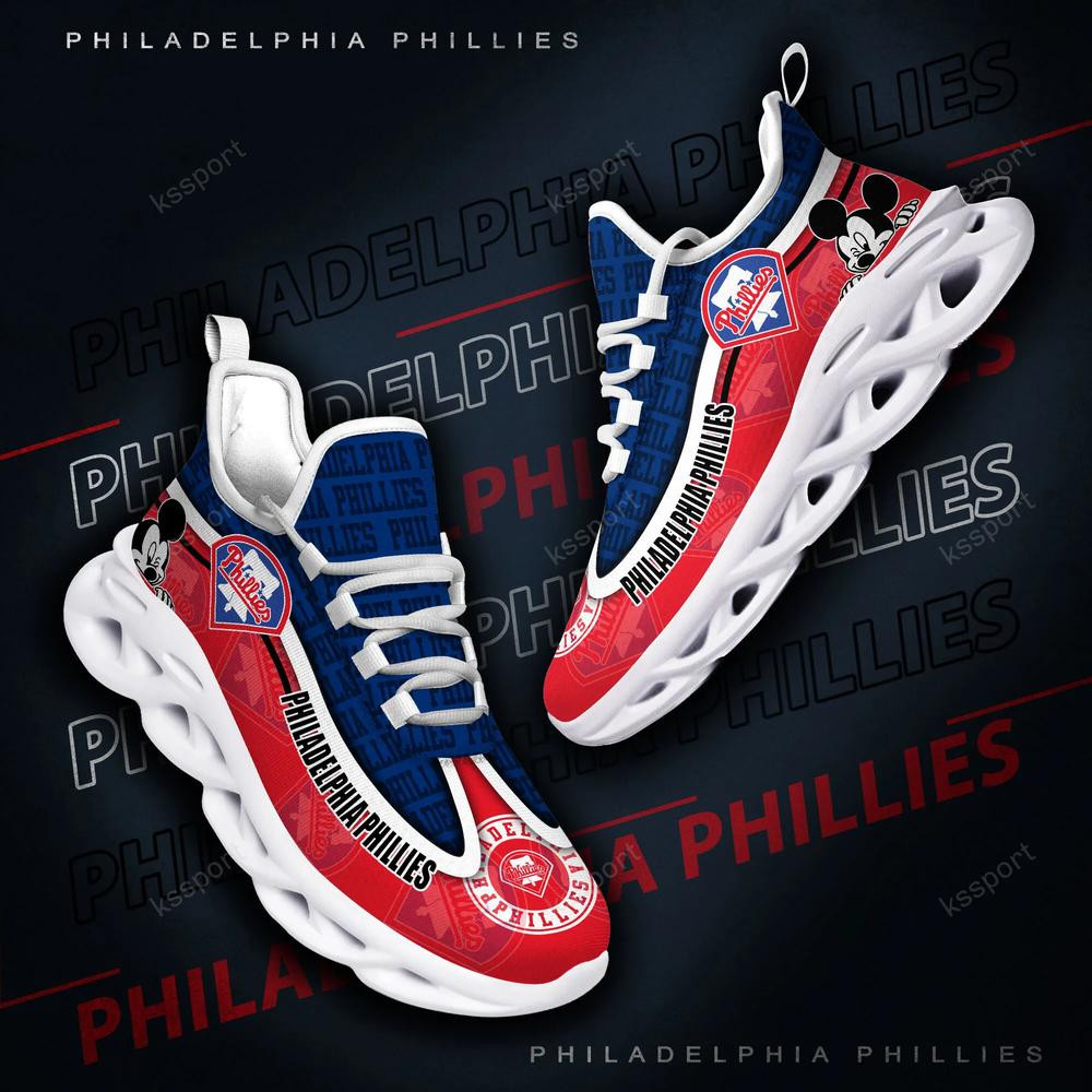 Philadelphia Phillies Max Soul Clunky Sneakers - Famjoys Philadelphia Phillies Max Soul Clunky Sneakers - Famjoys