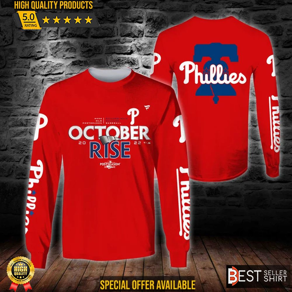Philadelphia Phillies October Rises 3d Hoodie Philies Sweatshirts - Famjoys Philadelphia Phillies October Rises 3d Hoodie Philies Sweatshirts - Famjoys