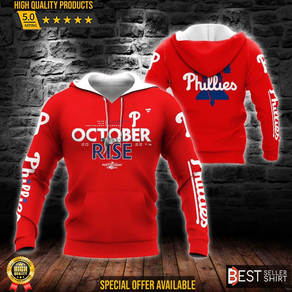 Philadelphia Phillies October Rises 3d Hoodie Philies Sweatshirts - Famjoys Philadelphia Phillies October Rises 3d Hoodie Philies Sweatshirts - Famjoys