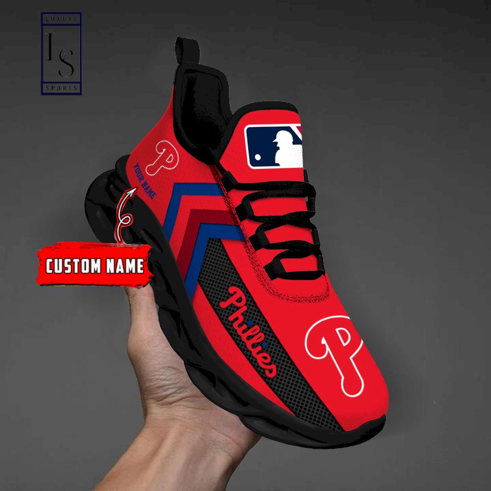 Philadelphia Phillies Personalized Max Soul Shoes - Famjoys Philadelphia Phillies Personalized Max Soul Shoes - Famjoys