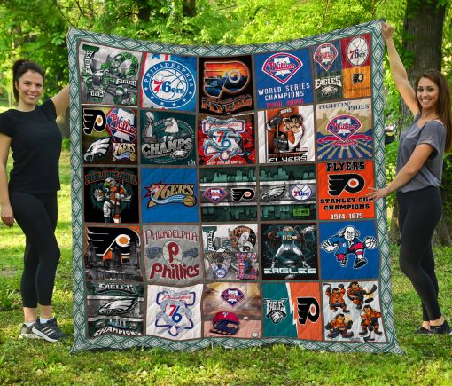 Philadelphia Teams Quilt Blanket - Famjoys Philadelphia Teams Quilt Blanket - Famjoys