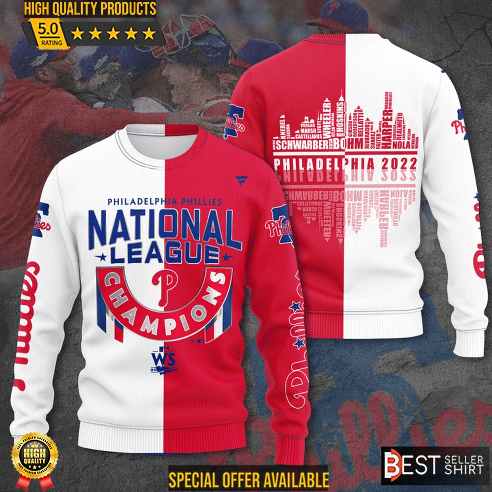 Phillies National League Champions 3d Hoodies Philadelphia Philies Skyline Sweatshirts - Famjoys Phillies National League Champions 3d Hoodies Philadelphia Philies Skyline Sweatshirts - Famjoys