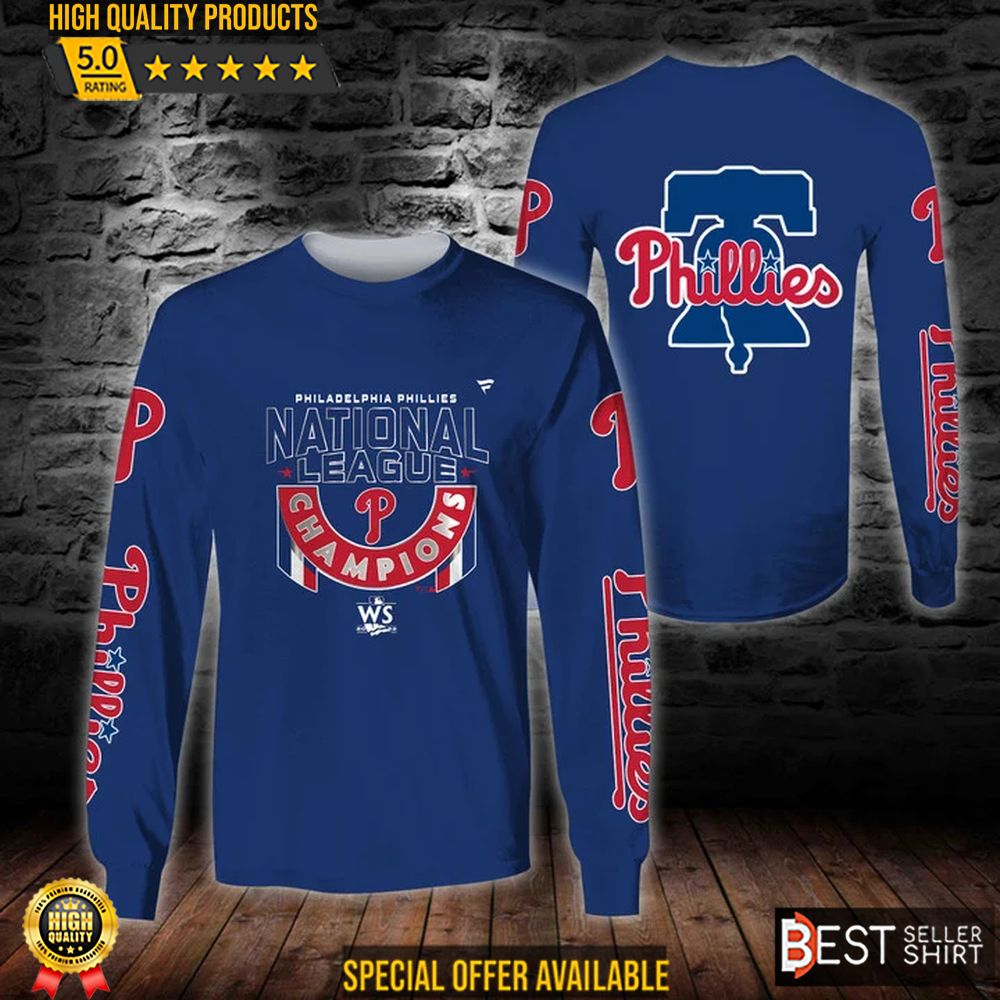 Phillies National League Champions 3d Hoodies Philadelphia Philies Sweatshirts