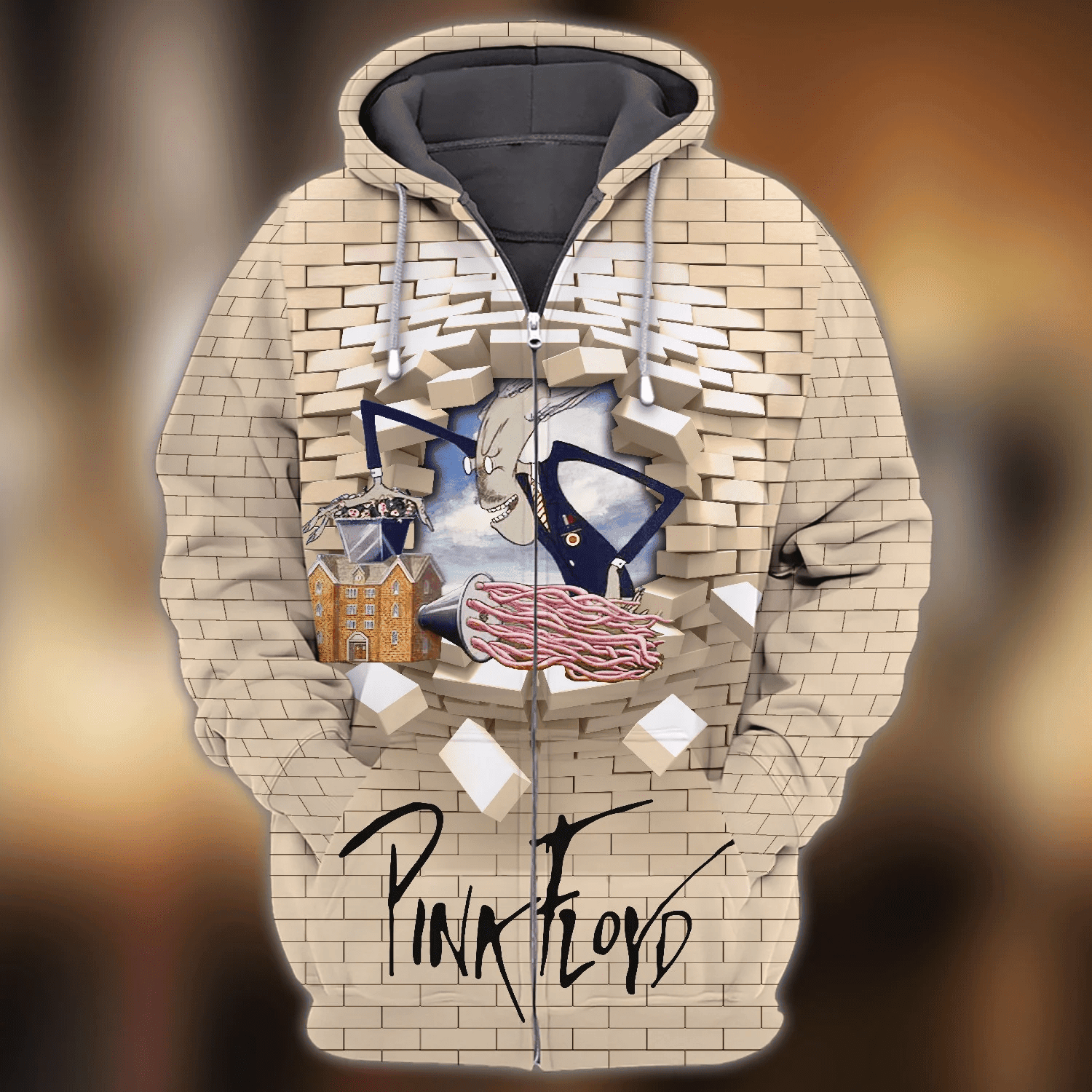 Pink Floyd 3D Shirt The Wall Pink Floyd TShirt Zip Hoodie - Famjoys Pink Floyd 3D Shirt The Wall Pink Floyd TShirt Zip Hoodie - Famjoys