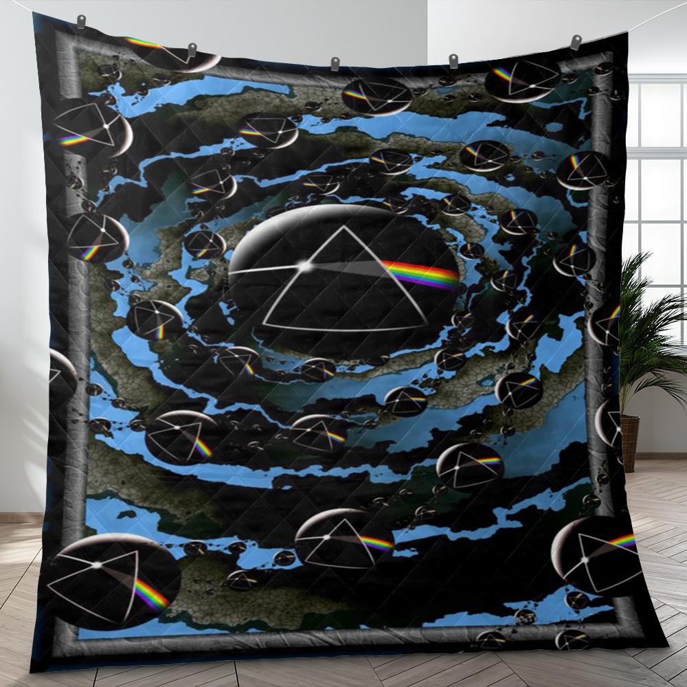 Pink Floyd Fan Gift, Pink Floyd Many Logo Quilt Blanket - Famjoys Pink Floyd Fan Gift, Pink Floyd Many Logo Quilt Blanket - Famjoys
