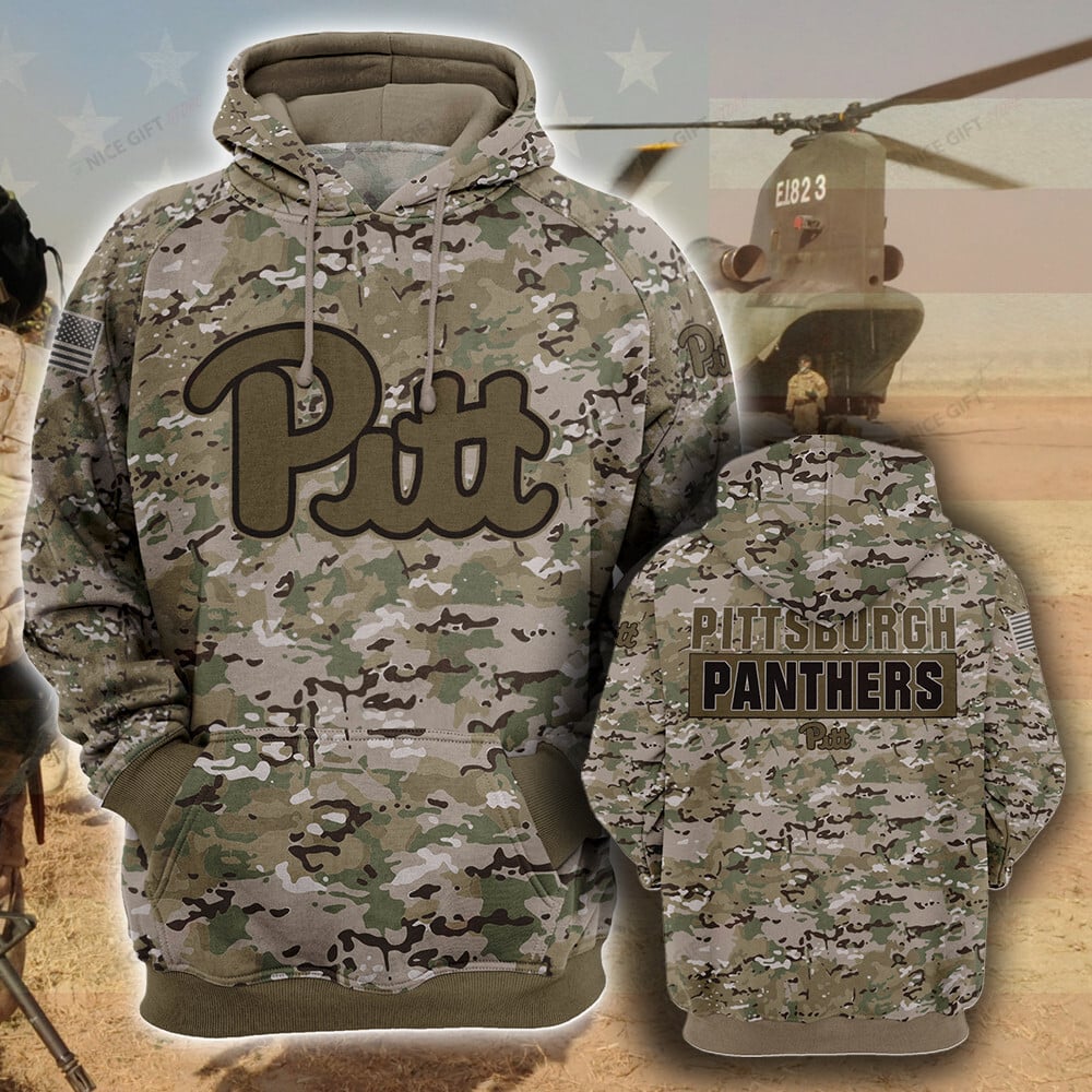 Pittsburgh Panthers Camouflage Hoodie - Famjoys Pittsburgh Panthers Camouflage Hoodie - Famjoys