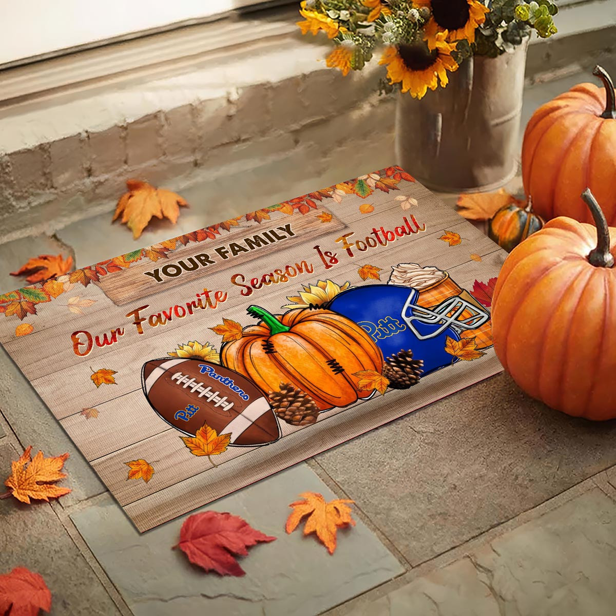 Pittsburgh Panthers Our Favorite Season is Football Doormat - Famjoys Pittsburgh Panthers Our Favorite Season is Football Doormat - Famjoys