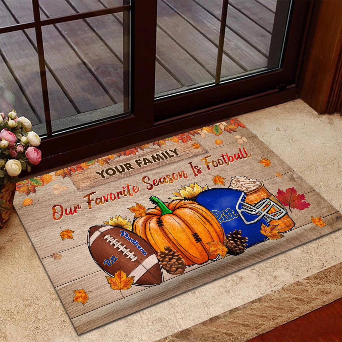 Pittsburgh Panthers Our Favorite Season is Football Doormat - Famjoys Pittsburgh Panthers Our Favorite Season is Football Doormat - Famjoys
