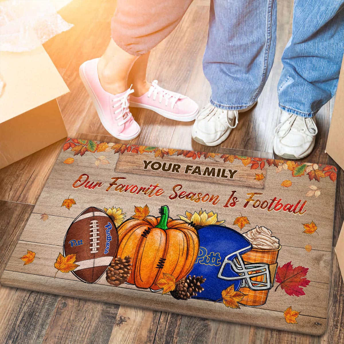 Pittsburgh Panthers Our Favorite Season is Football Doormat - Famjoys Pittsburgh Panthers Our Favorite Season is Football Doormat - Famjoys