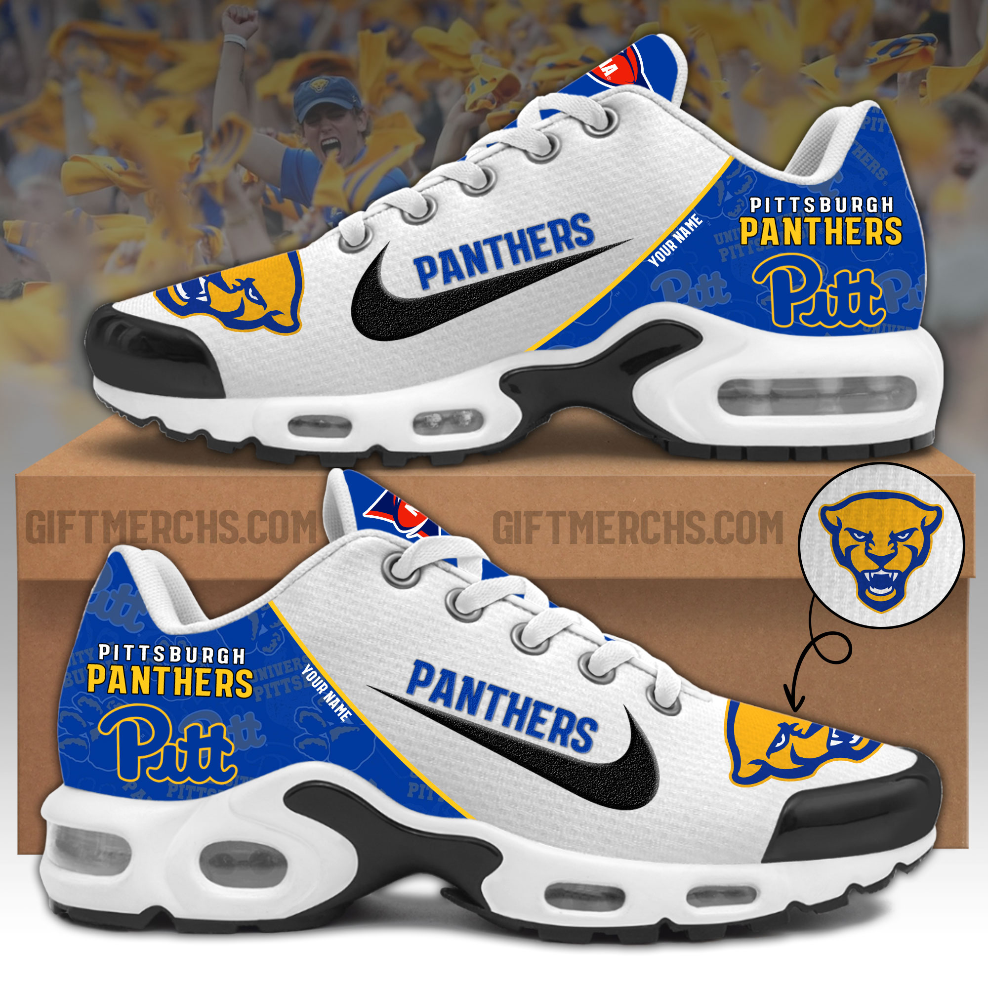 Pittsburgh Panthers Personalized Shoes - Famjoys Pittsburgh Panthers Personalized Shoes - Famjoys