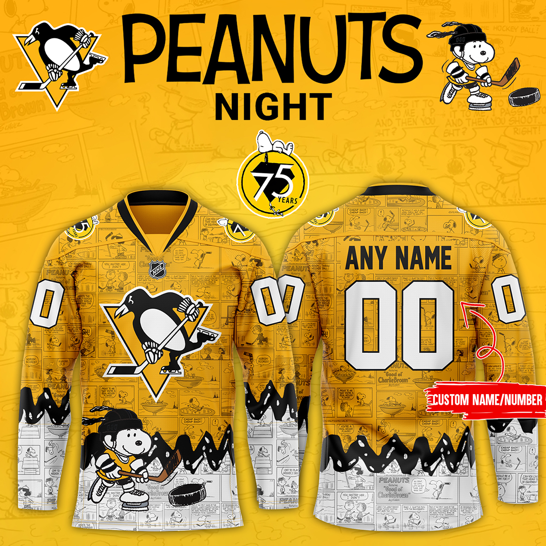 Pittsburgh Penguins 75th Anniversary of Jersey