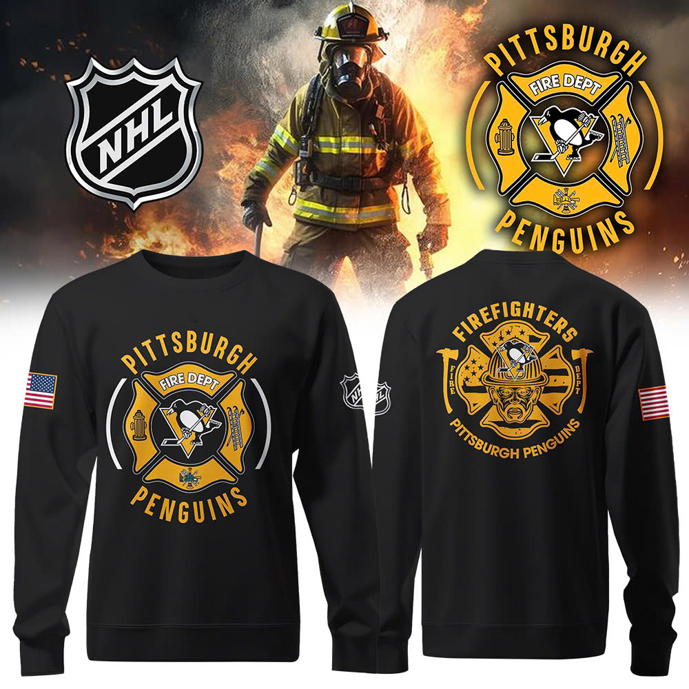 Pittsburgh Penguins x Firefighter Appreciation Night Premium Long Sleeve Shirt - Famjoys Pittsburgh Penguins x Firefighter Appreciation Night Premium Long Sleeve Shirt - Famjoys