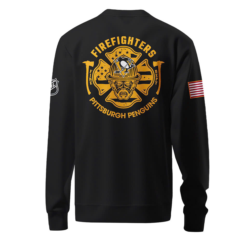 Pittsburgh Penguins x Firefighter Appreciation Night Premium Long Sleeve Shirt - Famjoys Pittsburgh Penguins x Firefighter Appreciation Night Premium Long Sleeve Shirt - Famjoys