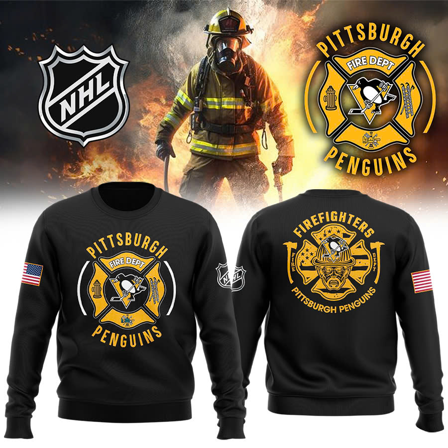 Pittsburgh Penguins x Firefighter Appreciation Night Premium Sweatershirt - Famjoys Pittsburgh Penguins x Firefighter Appreciation Night Premium Sweatershirt - Famjoys