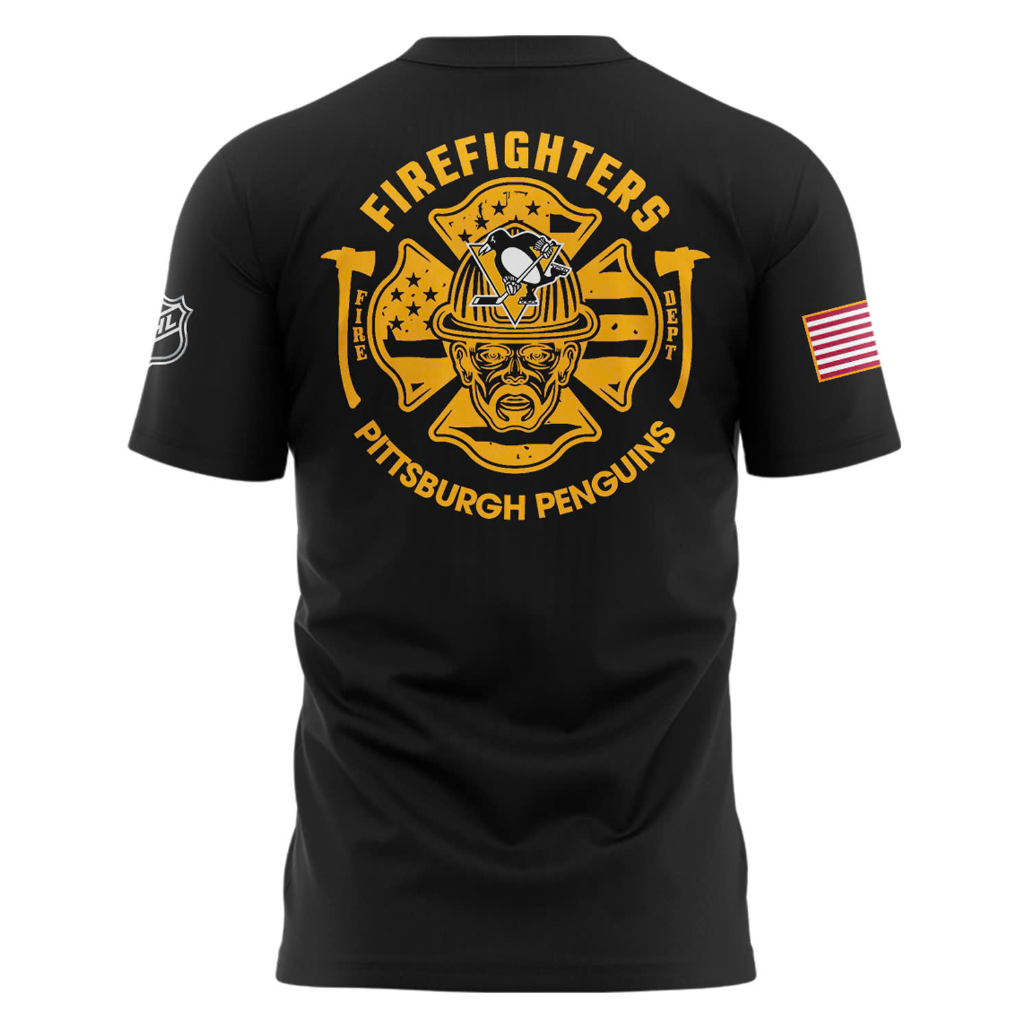 Pittsburgh Penguins x Firefighter Appreciation Night Premium Tee - Famjoys Pittsburgh Penguins x Firefighter Appreciation Night Premium Tee - Famjoys