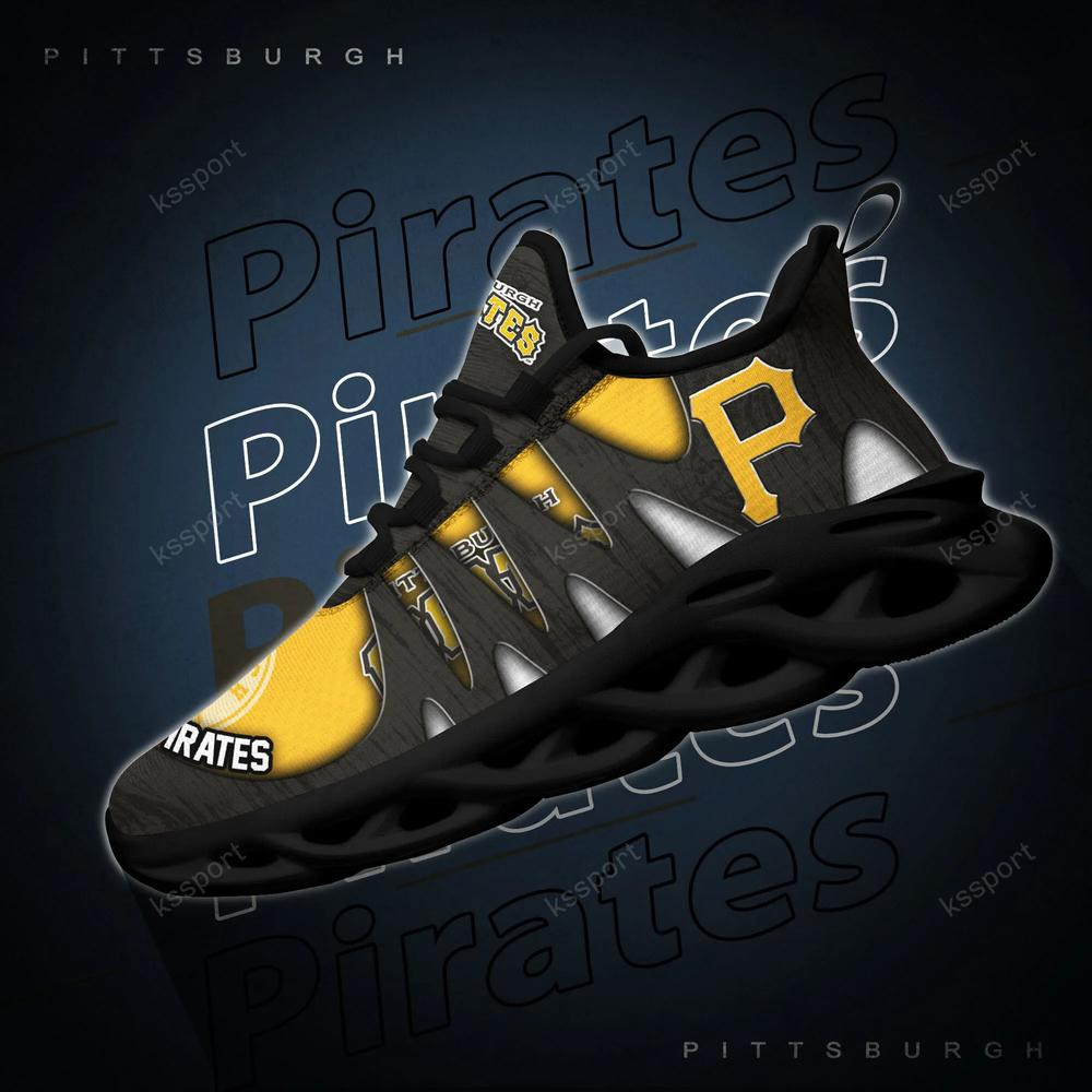 Pittsburgh Pirates Max Soul Shoes, Running Sneakers - Famjoys Pittsburgh Pirates Max Soul Shoes, Running Sneakers - Famjoys
